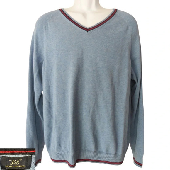 Brooks Brothers 100% cotton luxury soft pullover crew neck sweater size large - Picture 5 of 7